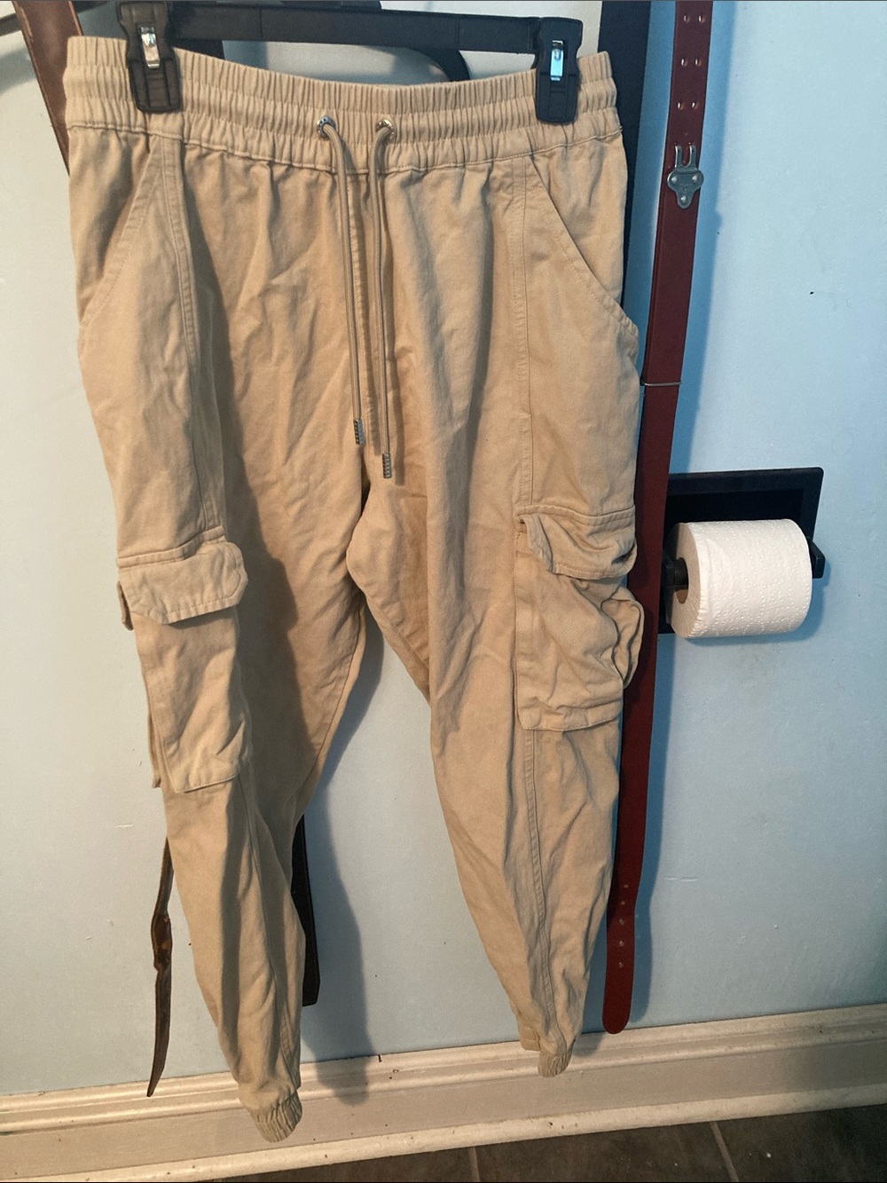 YoungLA Tan Cargo Joggers